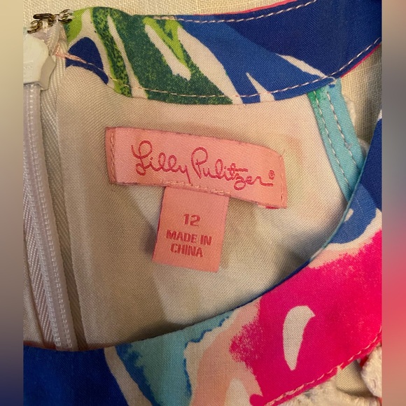 Lilly Pulitzer Kinley Dress in Beckon Blue Jungle Utopia Size 12 - Picture 4 of 9